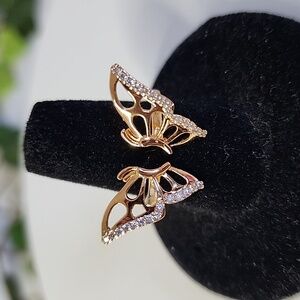 Gold Filled Butterfly Open Adjustable Ring